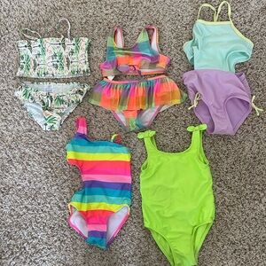 Lot of 5 Size 3T Girls Bathing Suits